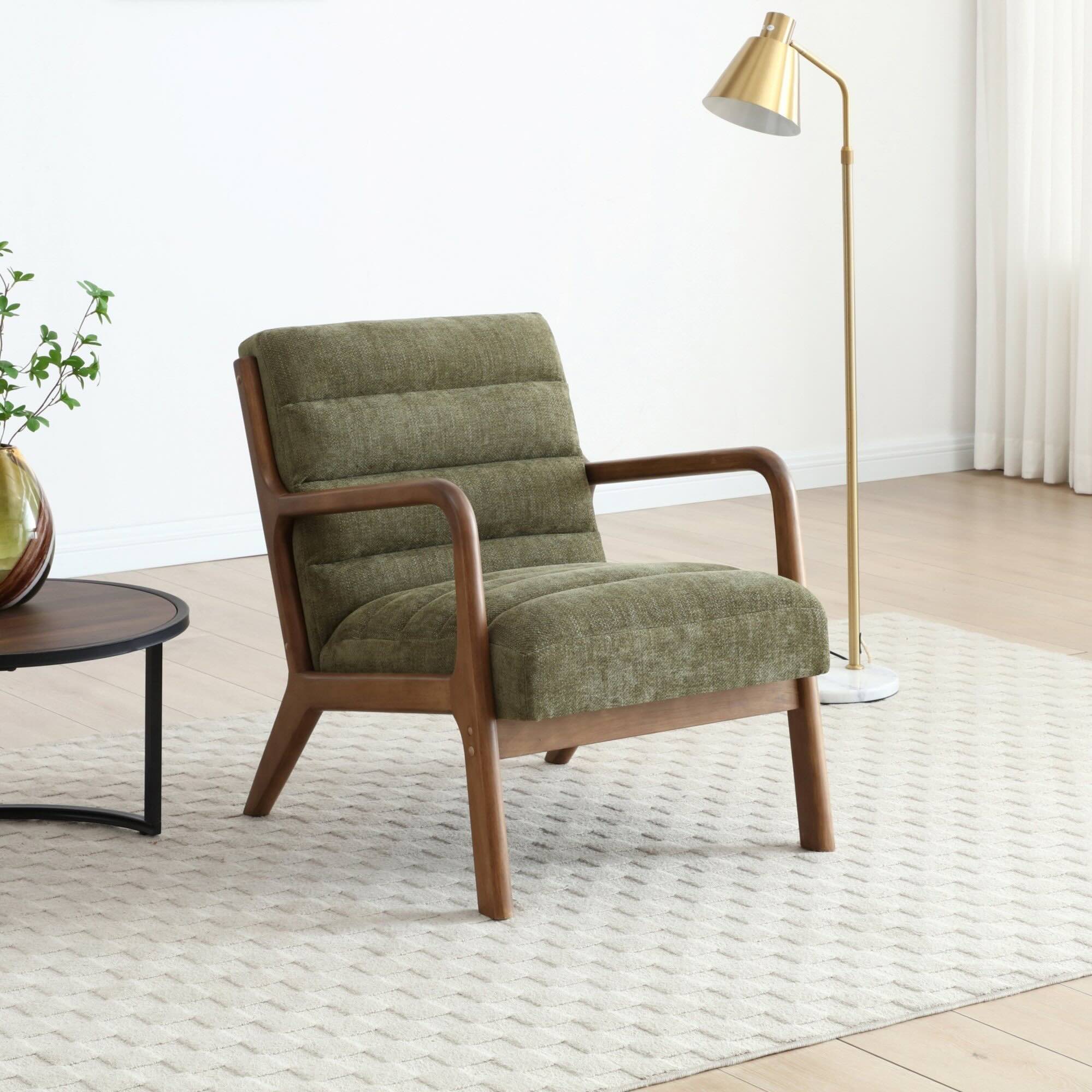 Inca Armchair Faux Brown Leather,Olive Fabric,Wine Fabric