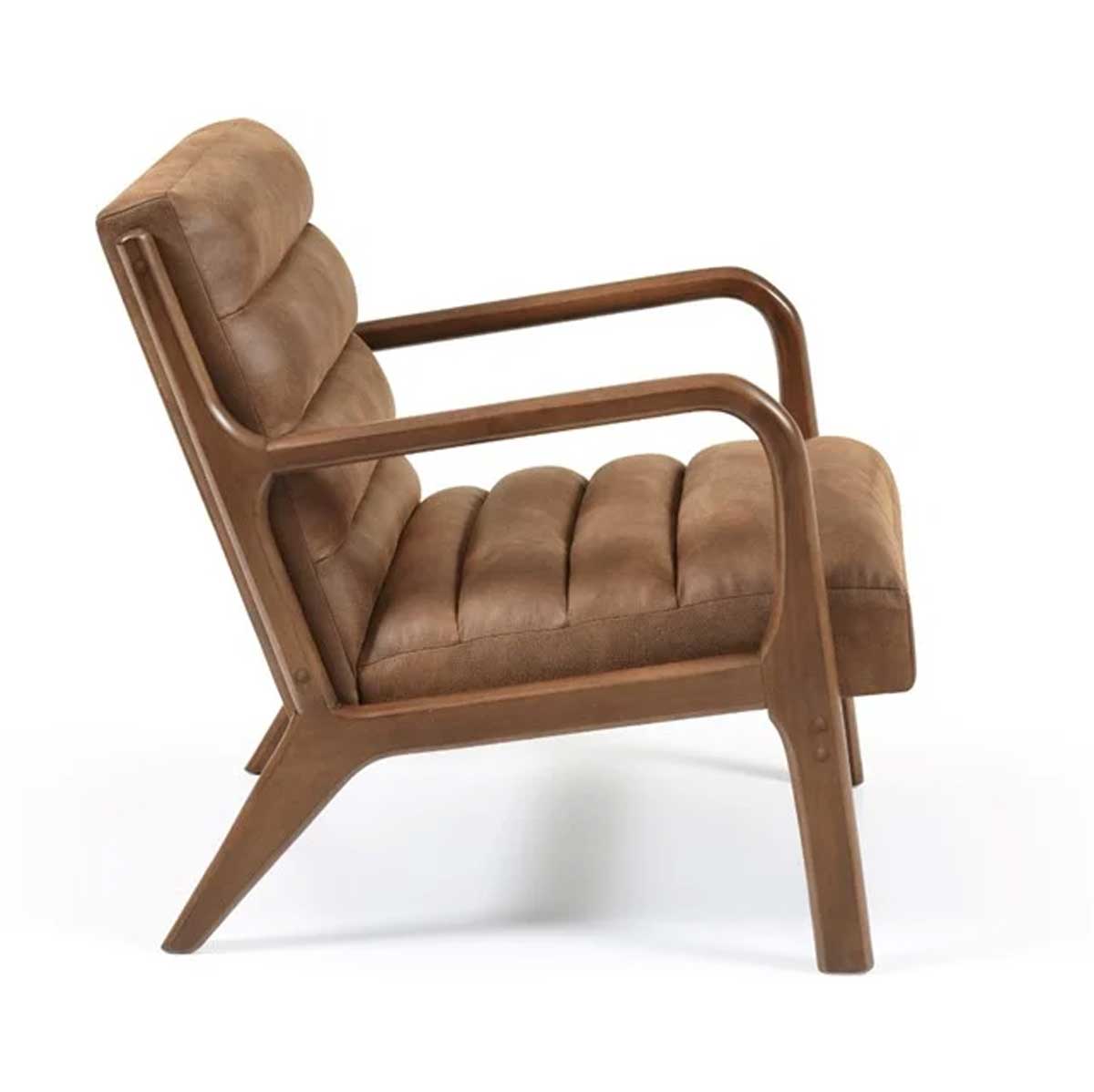 Inca Armchair Faux Brown Leather,Olive Fabric,Wine Fabric