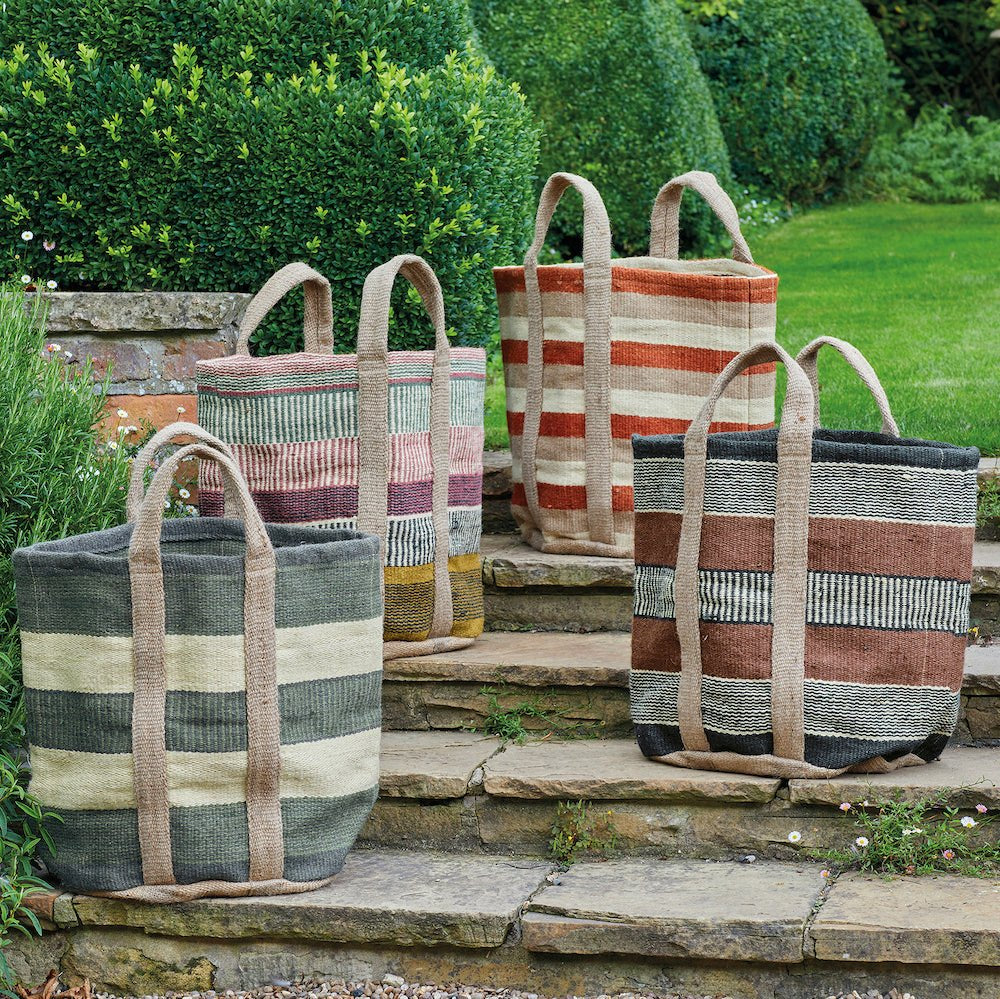 Jute Storage Basket, Terracotta
