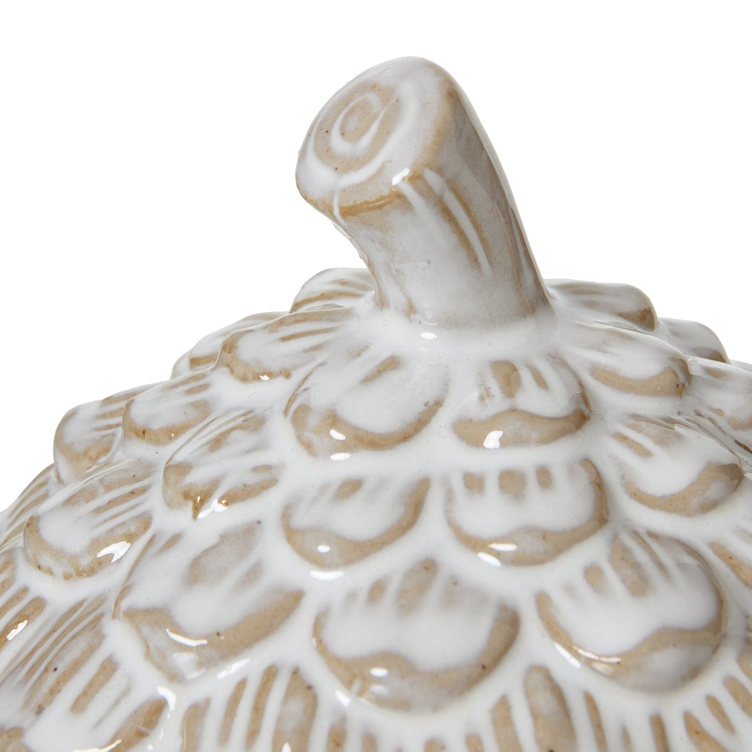 Large Ceramic Pine Cone Trinket Dish With Lid - Angela Reed -