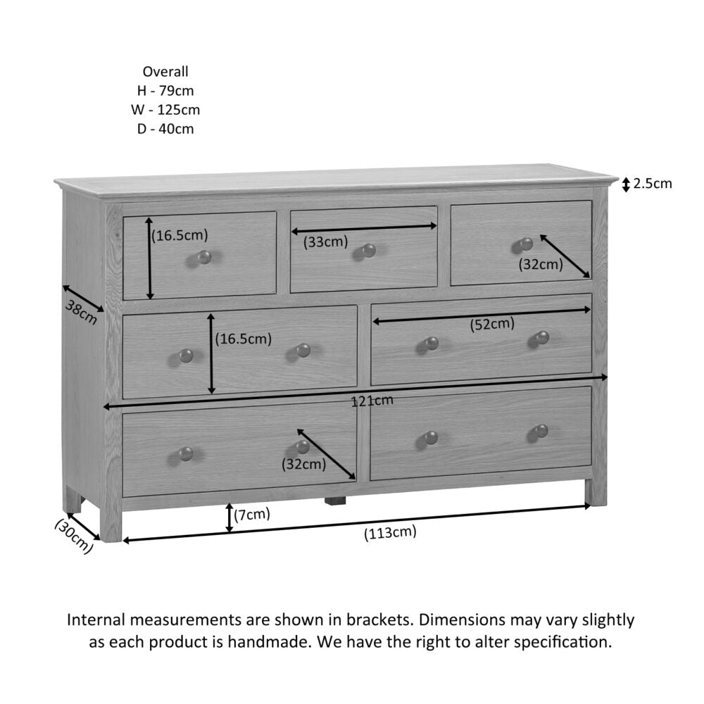 Malmo 3 over 4 Chest of Drawers