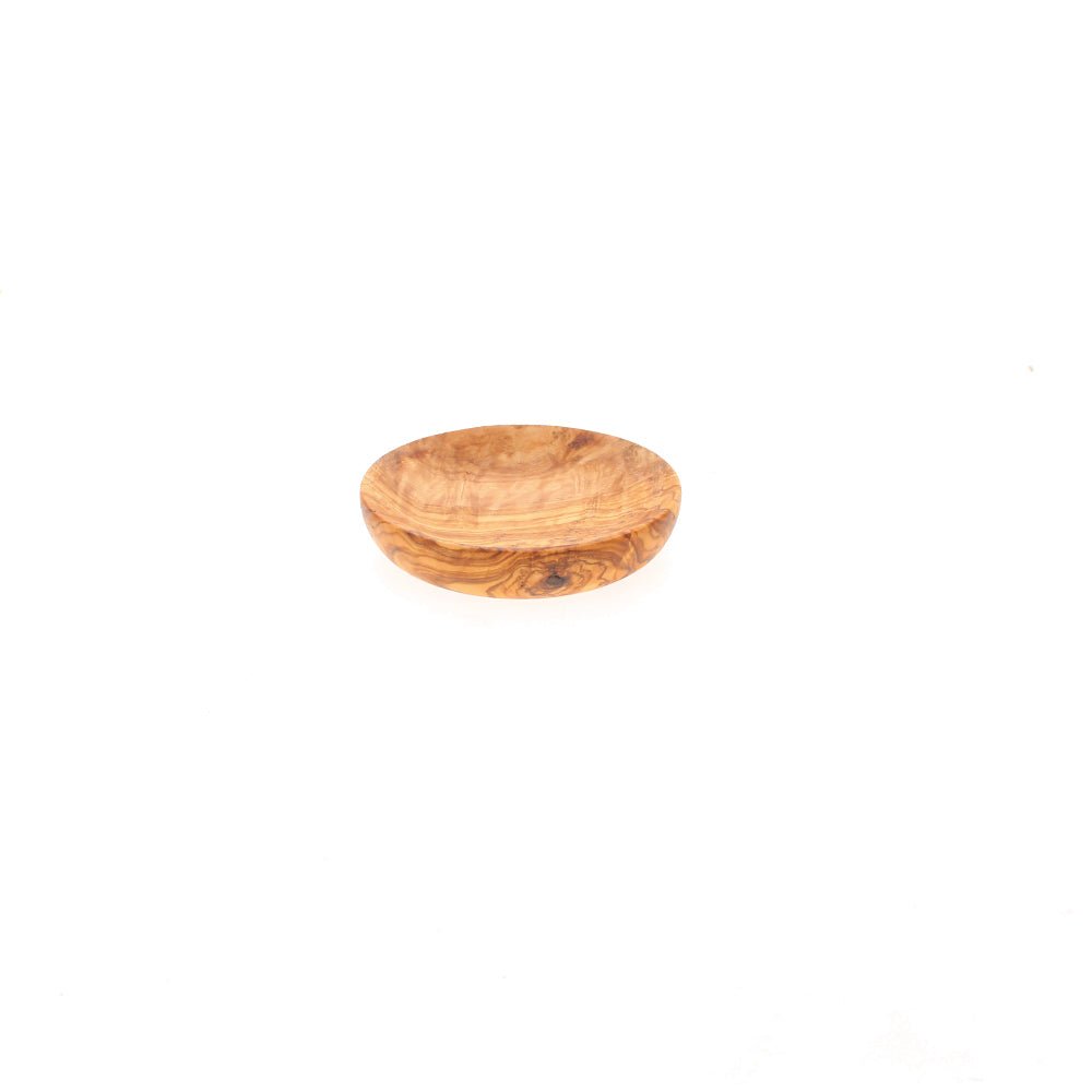 Olive Wood Round Plate, 10cm