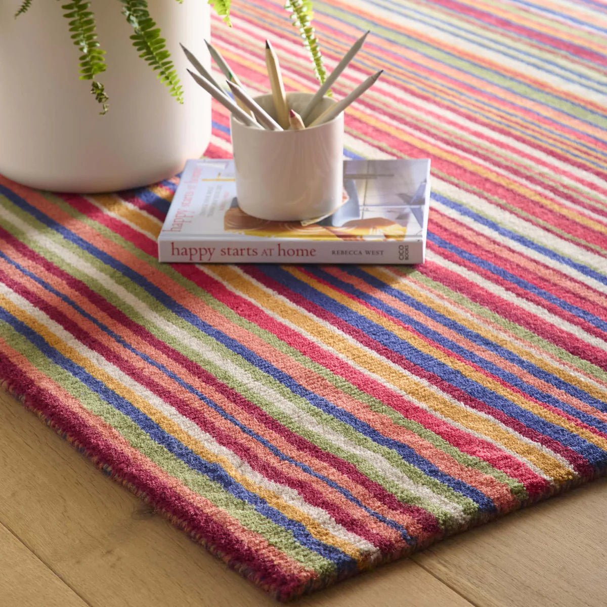 Origin Fine Stripes Multi 80 x 150cm,120 x 170cm,160 x 230cm,67 x 200cm runner