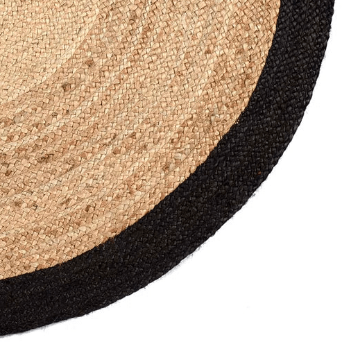 Origin Jute Black Border Rug 80 x 150cm,120 x 170cm,150cm round,160 x 230cm,67 x 200cm runner