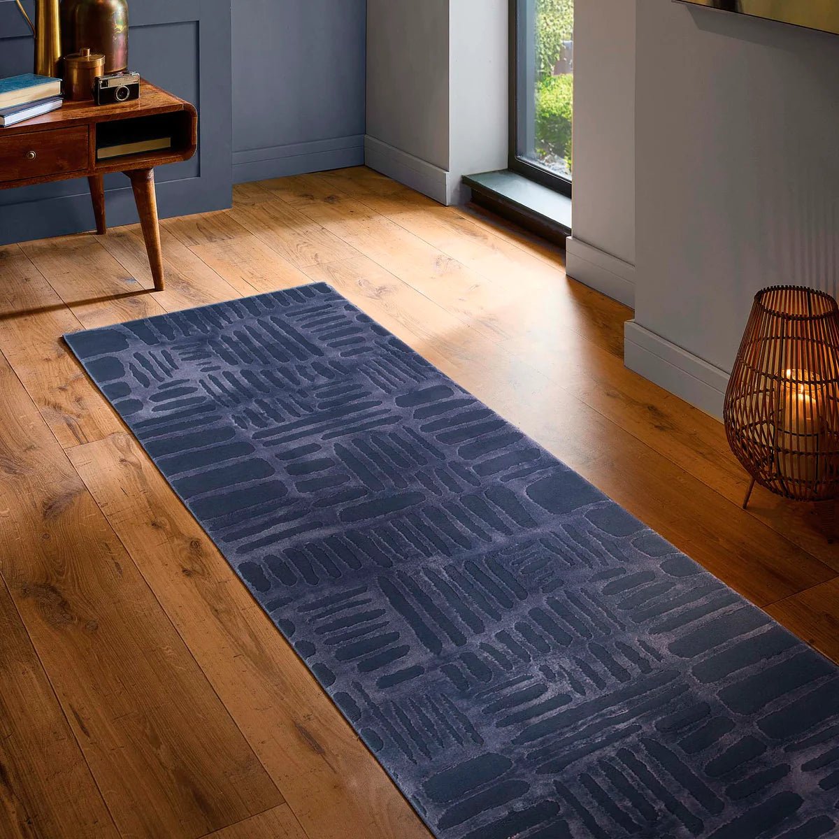 Origin Pathway, Navy Blue 80 x 150cm,120 x 170cm,160 x 230cm,67 x 200cm runner