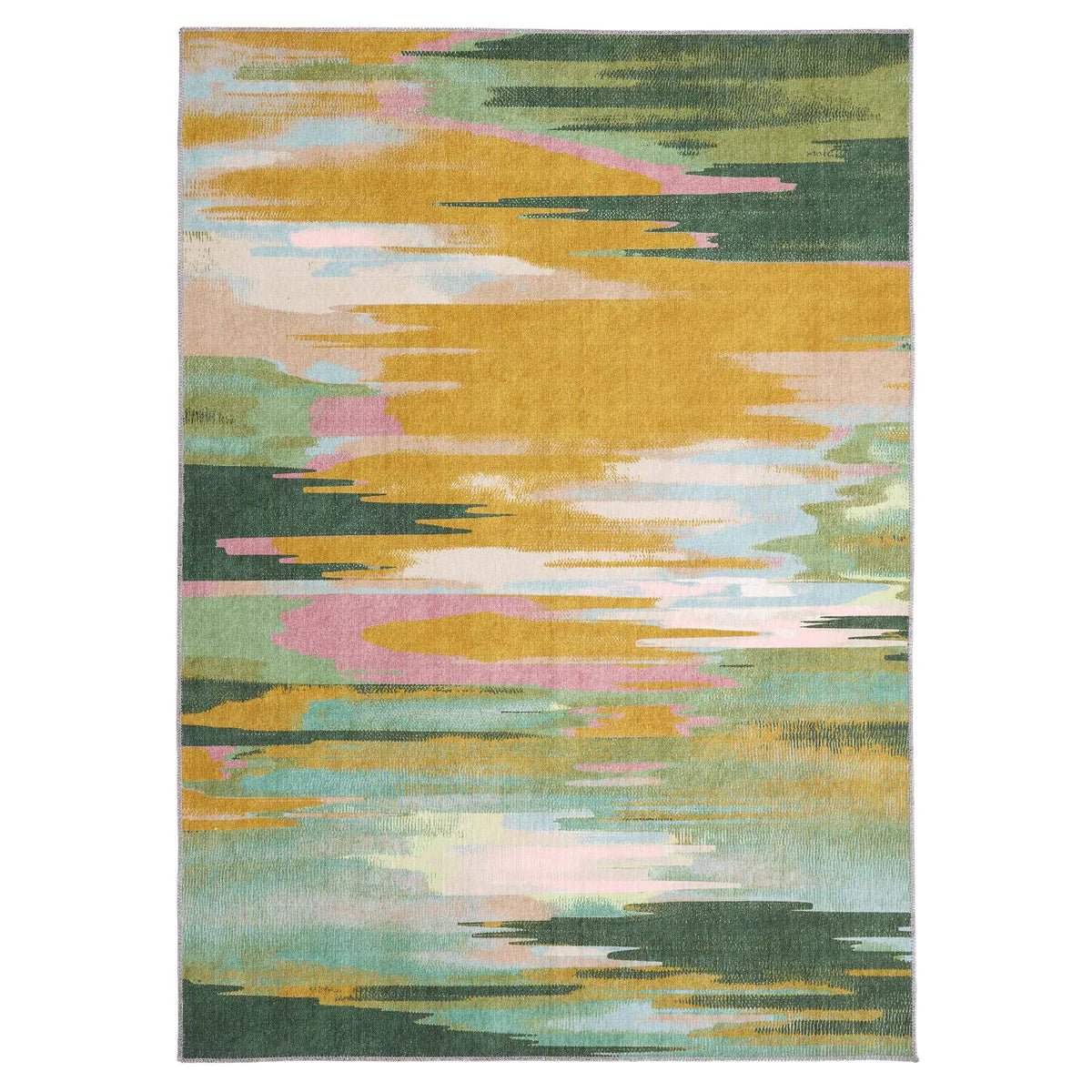 Origin Washable Rug Sedona Green/Ochre 80 x 150cm,120 x 170cm,160 x 230cm,67 x 200cm runner