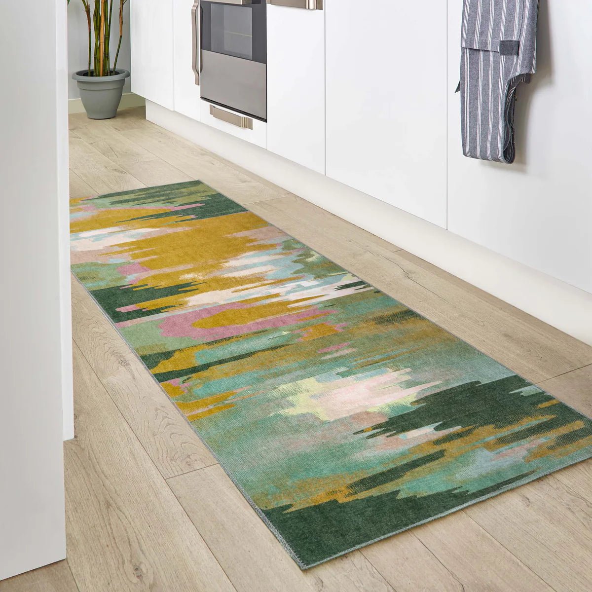 Origin Washable Rug Sedona Green/Ochre 80 x 150cm,120 x 170cm,160 x 230cm,67 x 200cm runner