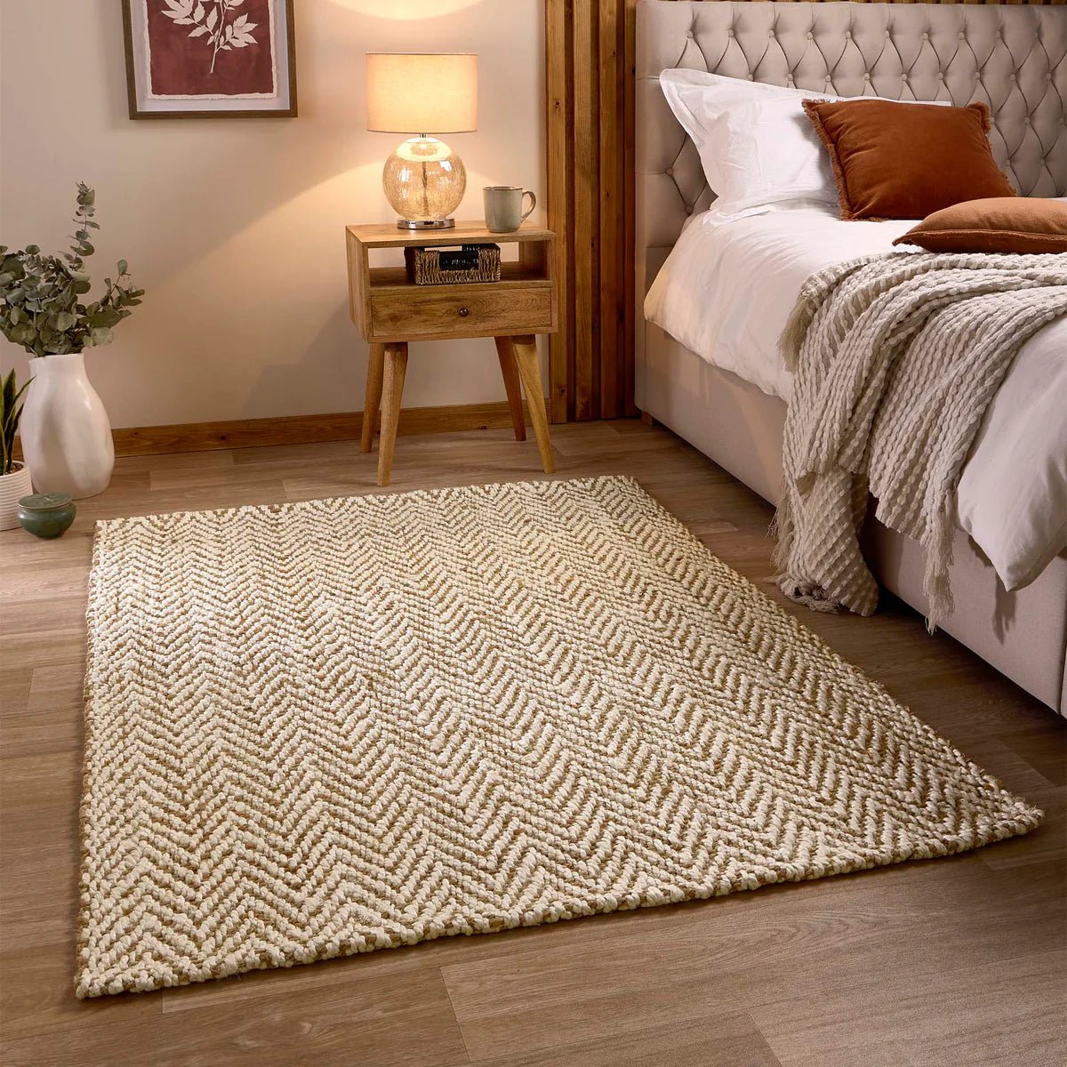 Origins Jute Herringbone Rug 80 x 150cm,120 x 170cm,160 x 230cm,200 x 290cm,67 x 200cm
