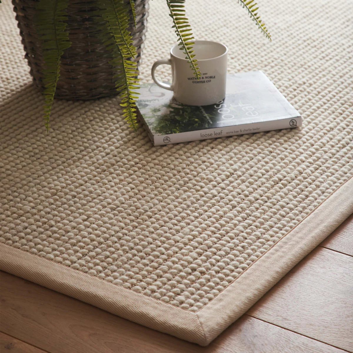 Origins Sisal Boucle Rug with Beige Border 80 x 150cm,120 x 170cm,160 x 230cm,67 x 200cm runner