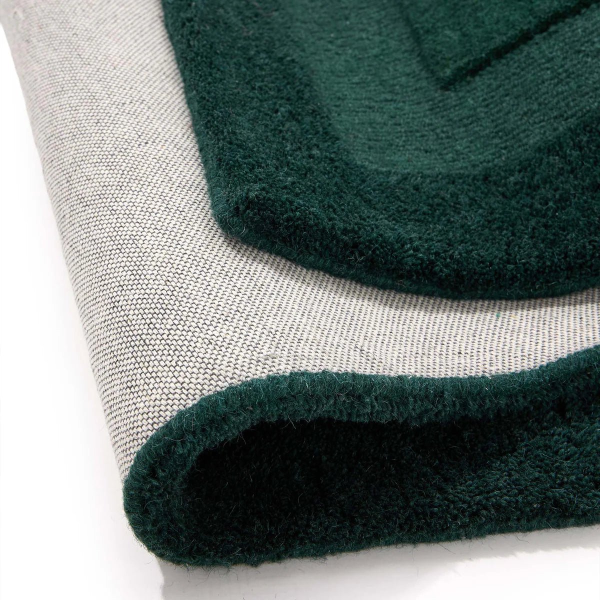 Origins Stacked Border, Dark Green 120 x 170cm,160 x 230cm,200 x 290cm