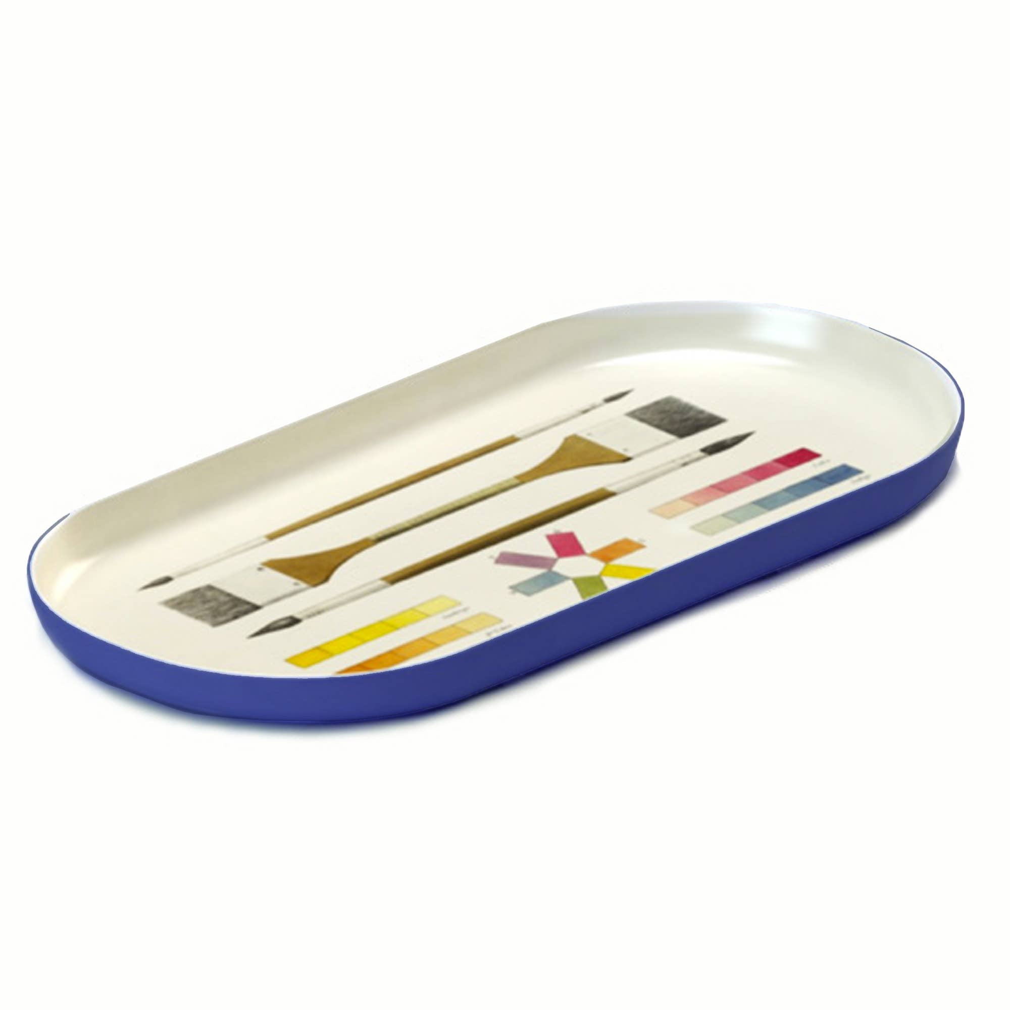 Oval Art of Colouring Enamel Tray