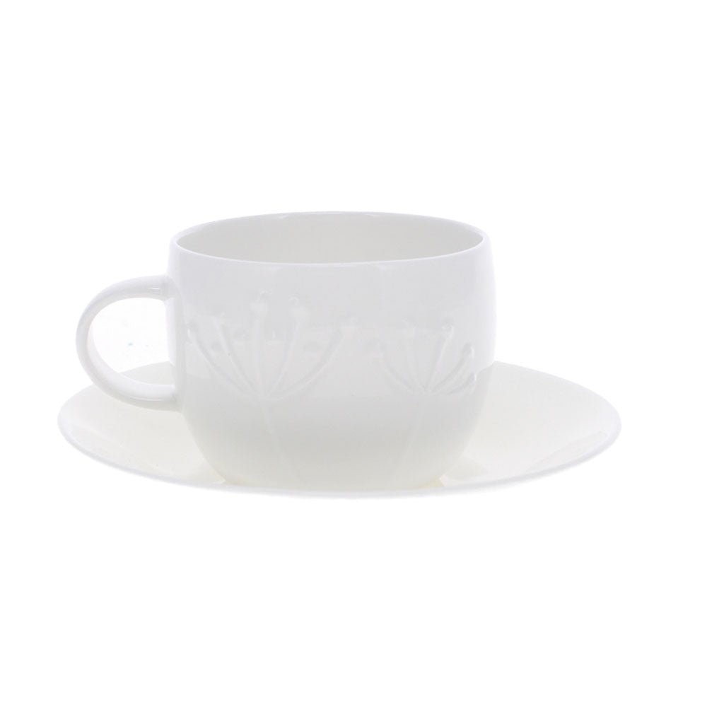 Plum Teacup and Saucer, Sprig