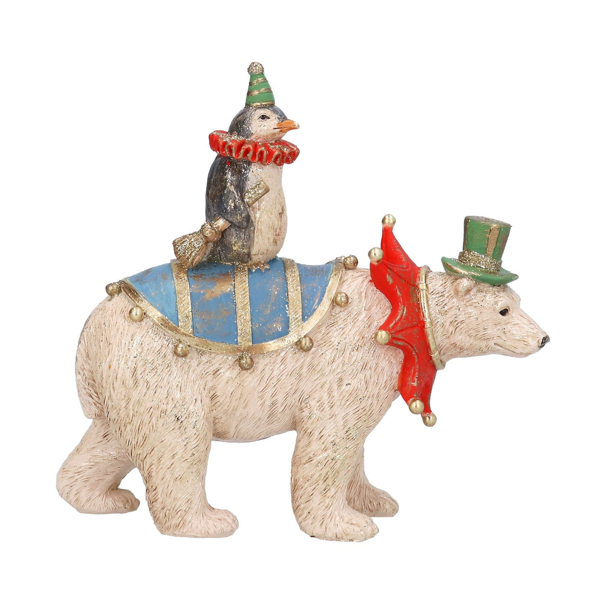 Polar Bear and Penguin Christmas Circus Decoration - Angela Reed - Christmas Decorations