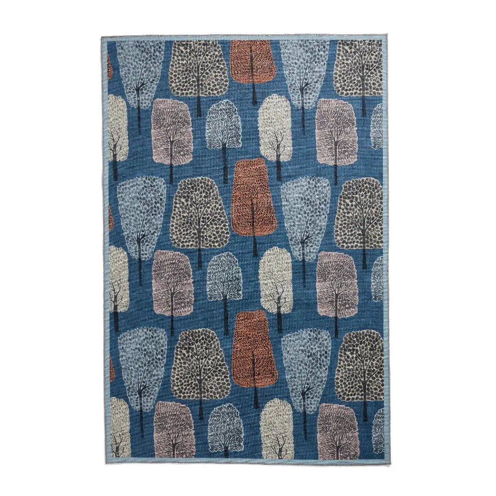 Scion Cedar Washable Rug, Midnight 76 x 150cm,120 x 170cm,152cm circle,152 x 230cm,185 x 290cm,61 x 230cm runner