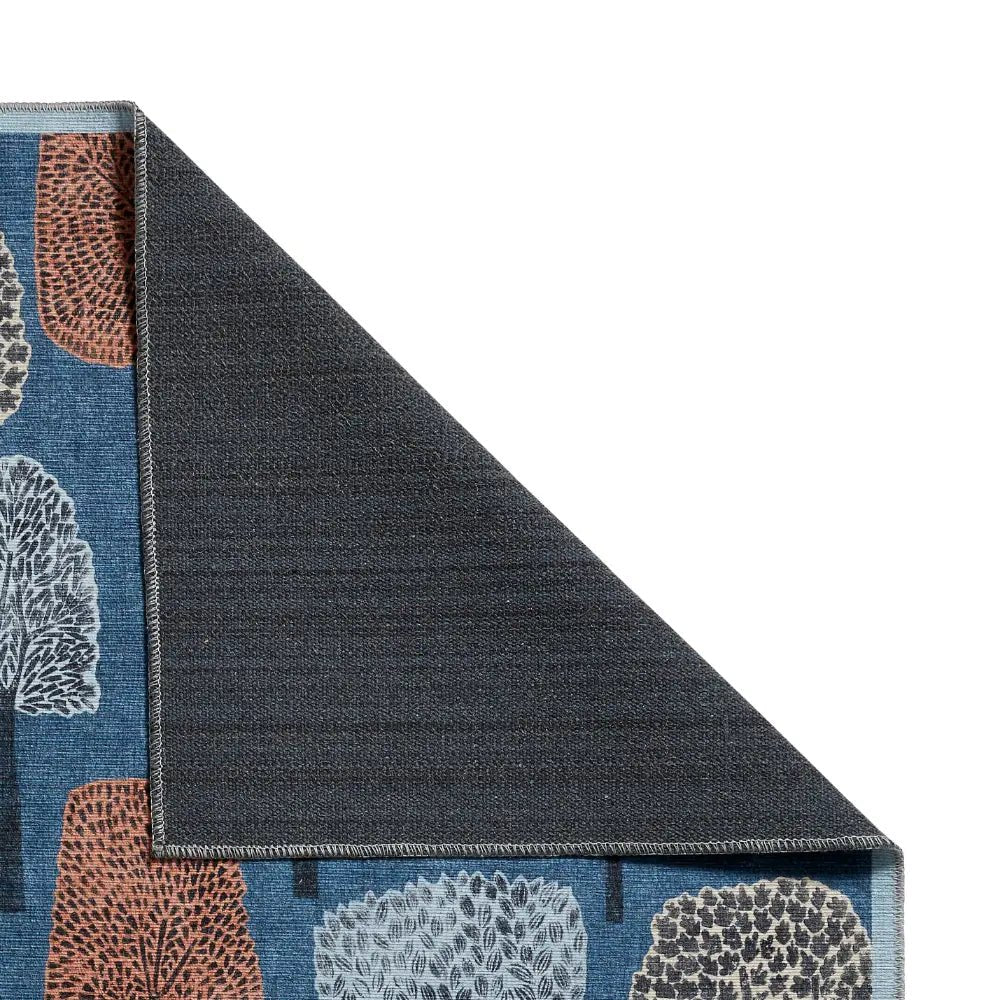 Scion Cedar Washable Rug, Midnight 76 x 150cm,120 x 170cm,152cm circle,152 x 230cm,185 x 290cm,61 x 230cm runner