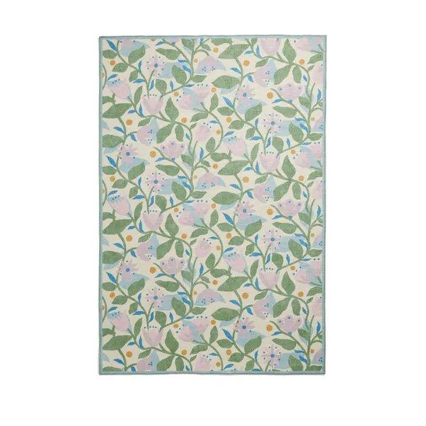 Scion Dancing Daisies Washable Rug, Juniper/Violet 76 x 150cm,120 x 170cm,152 x 230cm,185 x 290cm,61 x 230cm runner