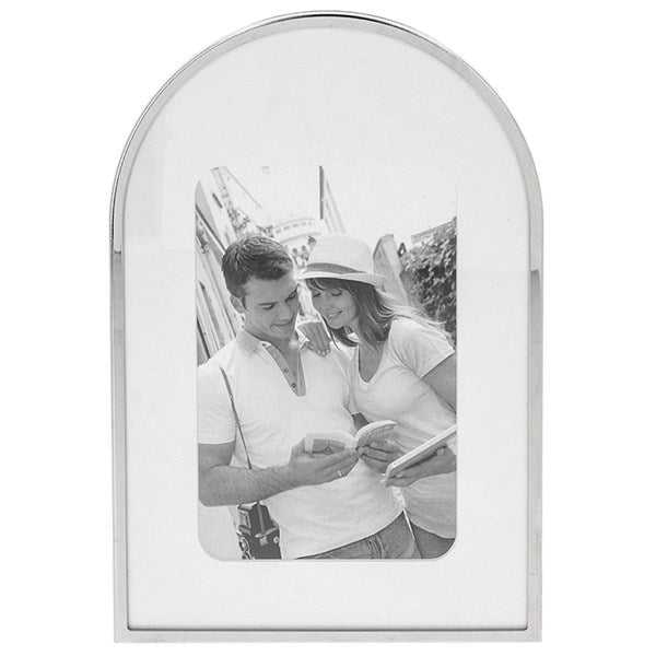 Silver Curve Arch Photo Frame, 6" x 4"