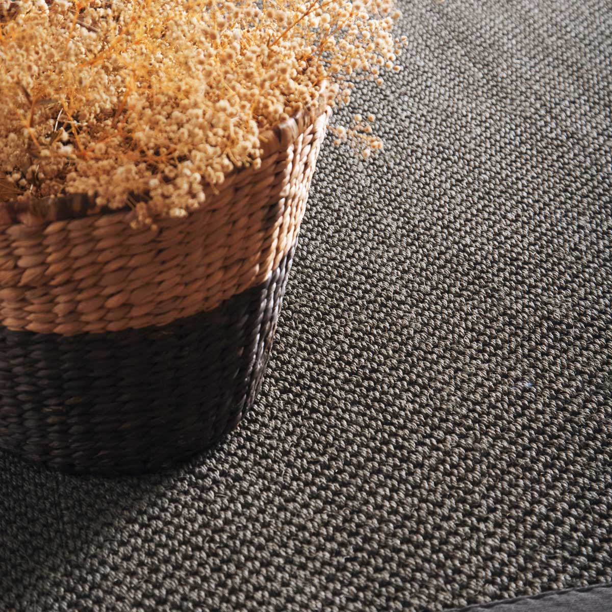 Sisal Rug Grey with Dark Grey Border 120 x 170cm,160 x 230cm,200 x 290cm,67 x 200cm
