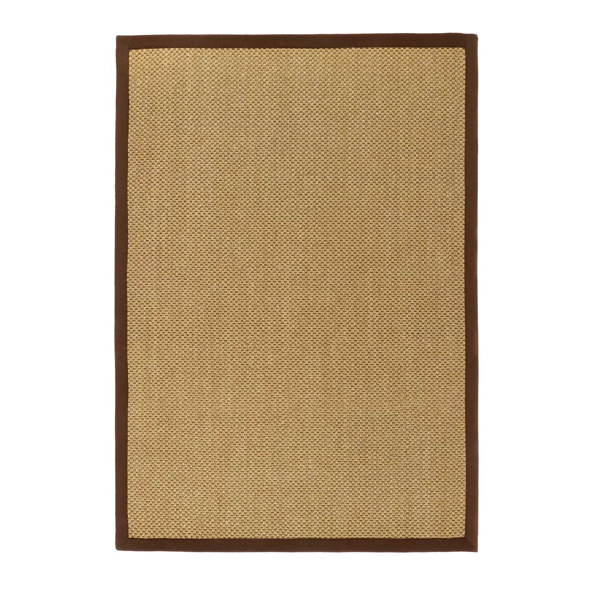 Sisal Rug in Natural with Dark Brown Border 120 x 170cm,160 x 230cm,200 x 290cm,67 x 200cm