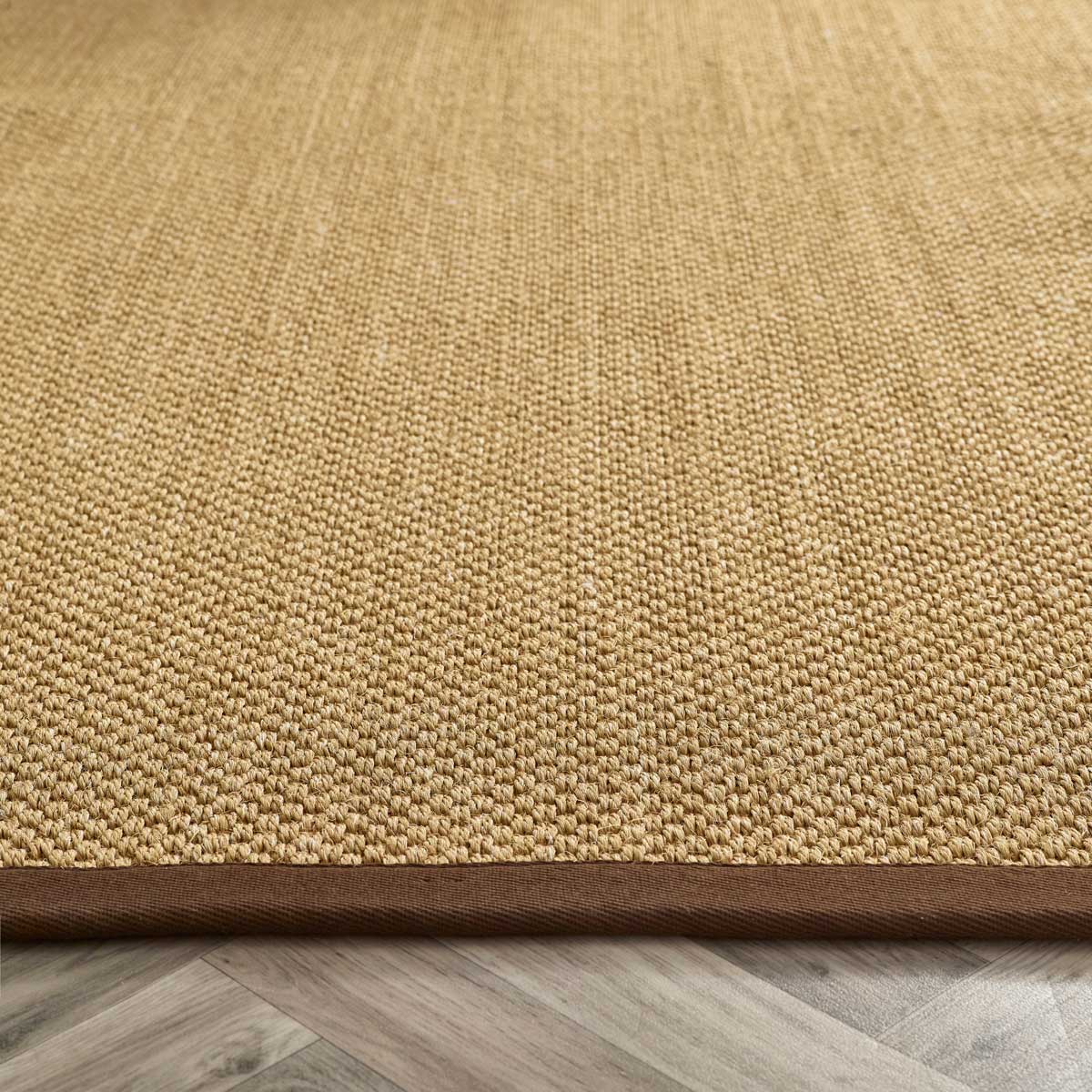 Sisal Rug in Natural with Dark Brown Border 120 x 170cm,160 x 230cm,200 x 290cm,67 x 200cm