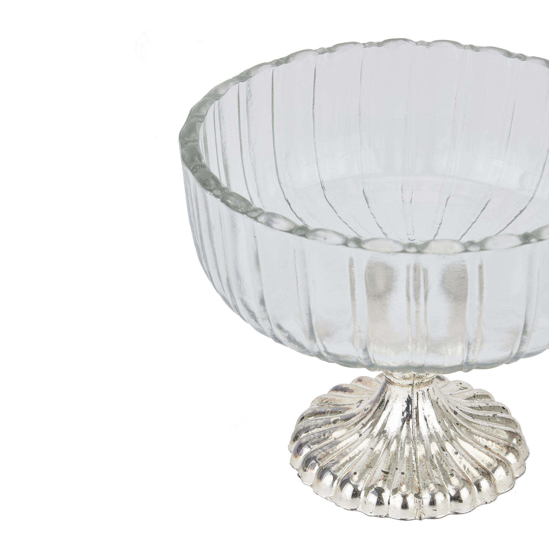 Small Fluted Glass Display Bowl - Angela Reed - Christmas Decorations