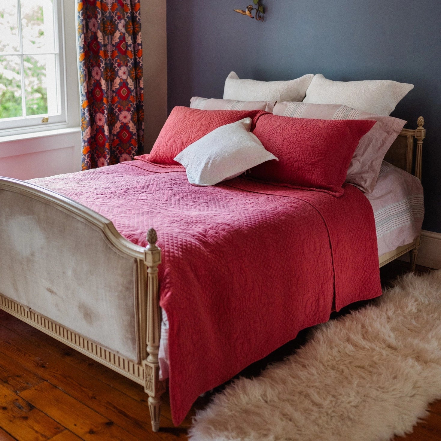 Stonewash Cotton Bedspread, Terracotta Single 190 x 260 cm,One Size 250 x 260 cm - to fit Double or King Size bed,Superking 305 x 280 cm