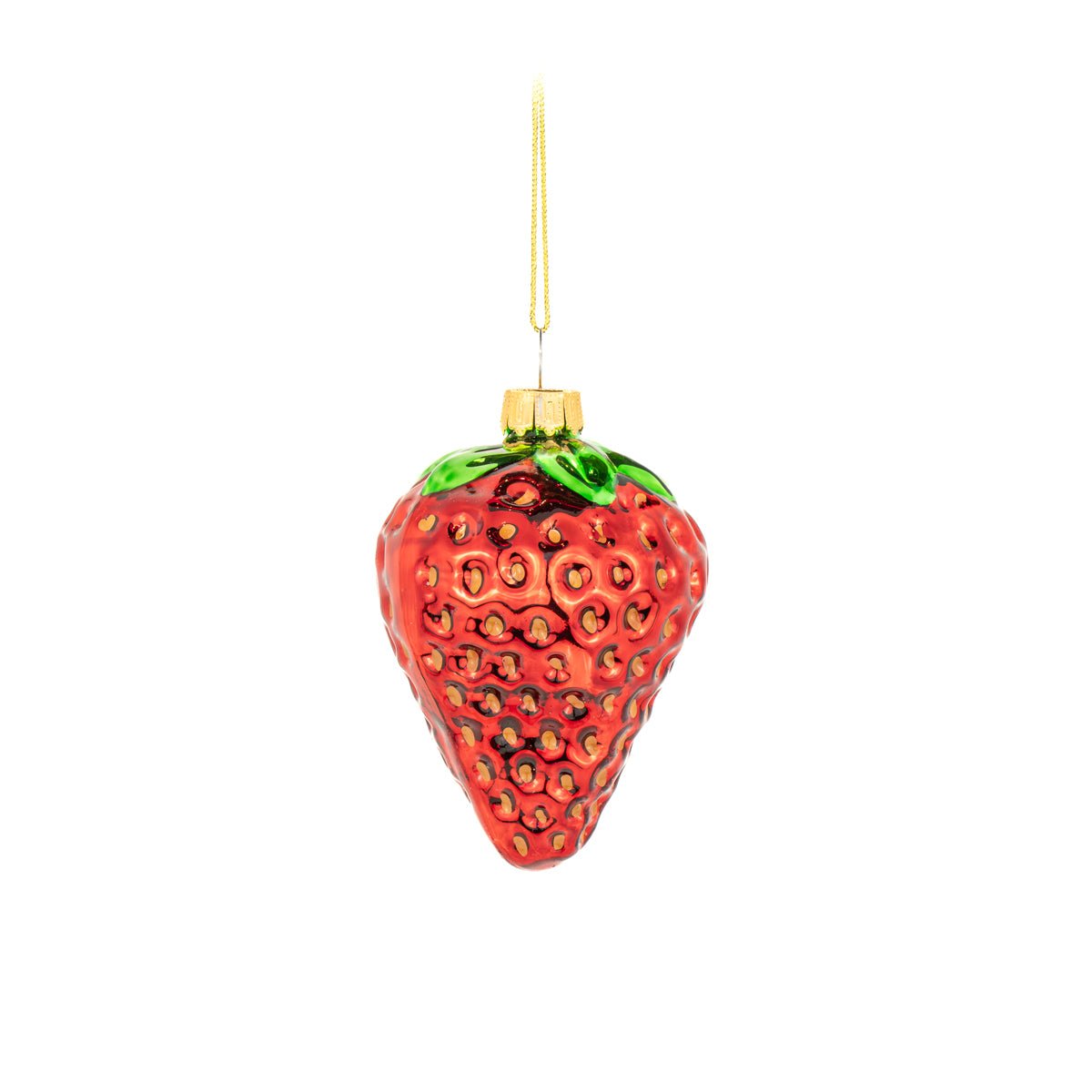 Strawberry Shaped Bauble - Angela Reed - Christmas Decorations