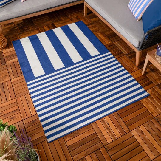 Stripe Indoor/Outdoor Rug Red,Green