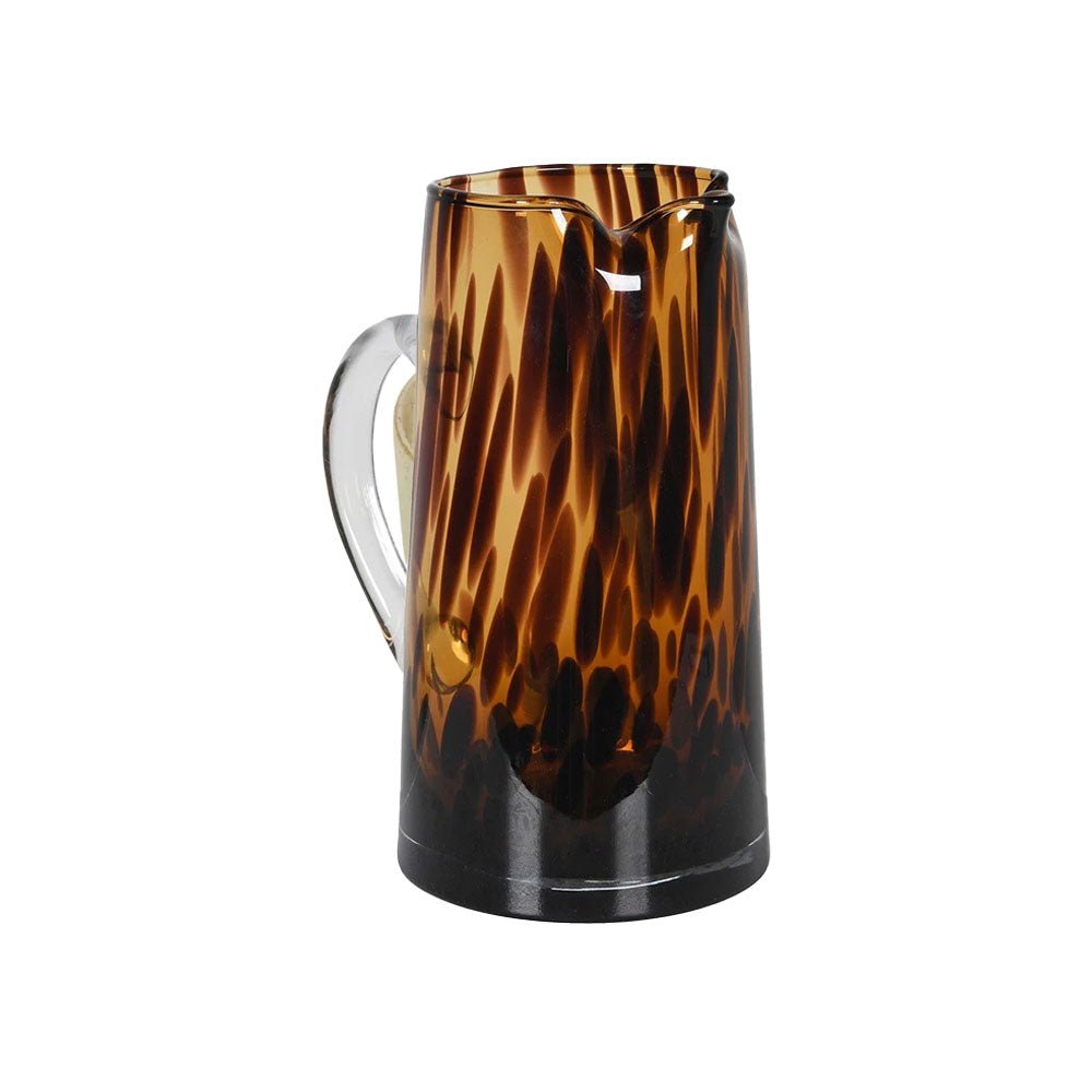 Tortoise Print Glass Jug