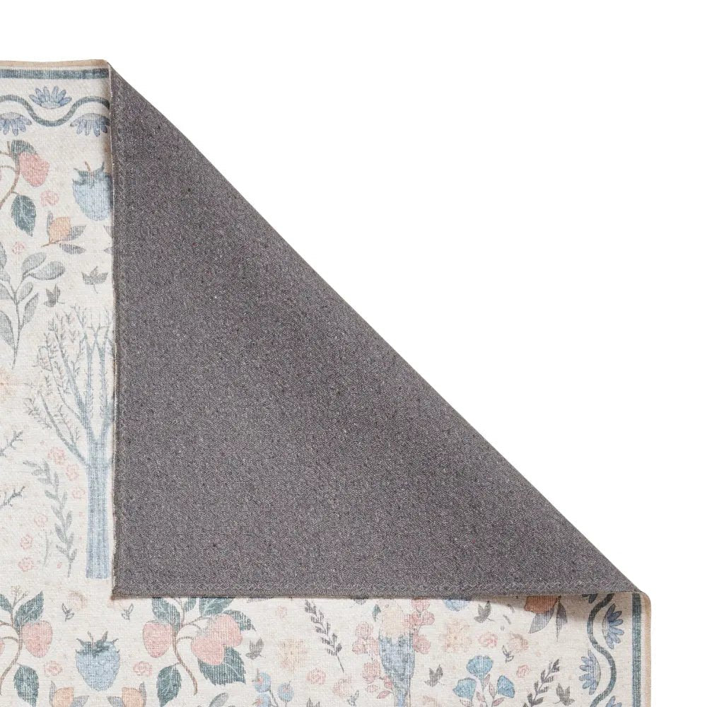 Versailles Washable Rug, Beige/Blue 61 x 230cm runner,122 x 170cm,152 x 230cm,180 x 270cm
