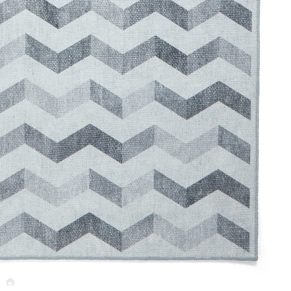 Washable Geometric Rug, Blue 61 x 120cm,61 x 170cm,76 x 150cm,76 x 230cm,122 x 170cm,152 x 230cm