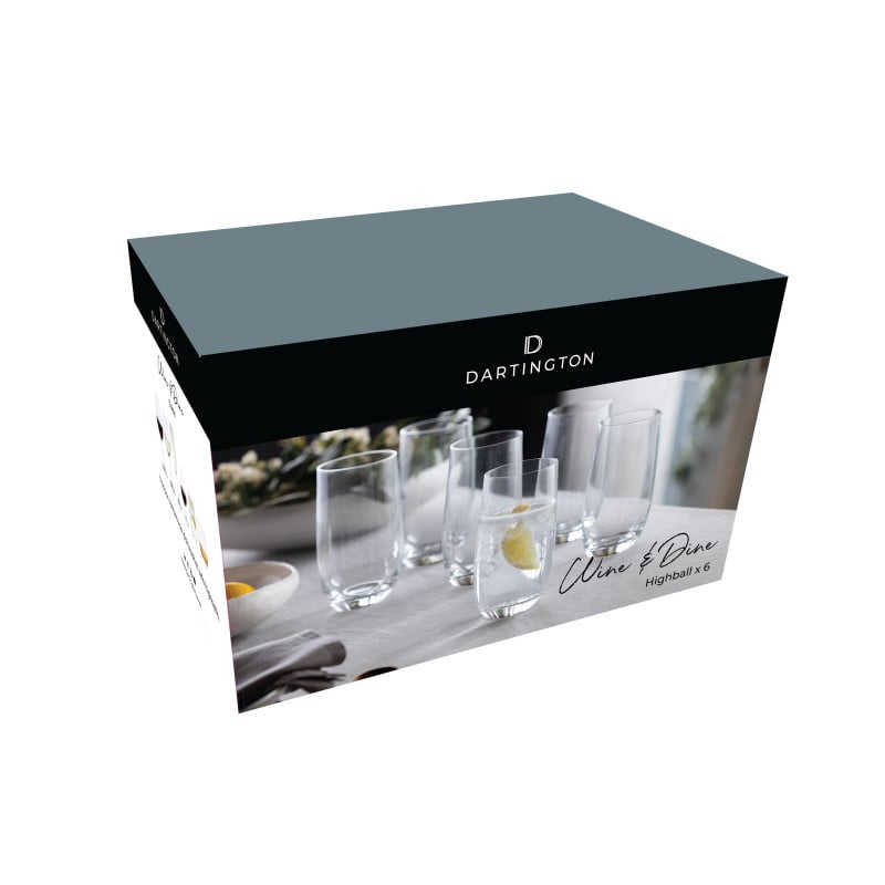Wine & Dine Highball, Set of 6 Glasses