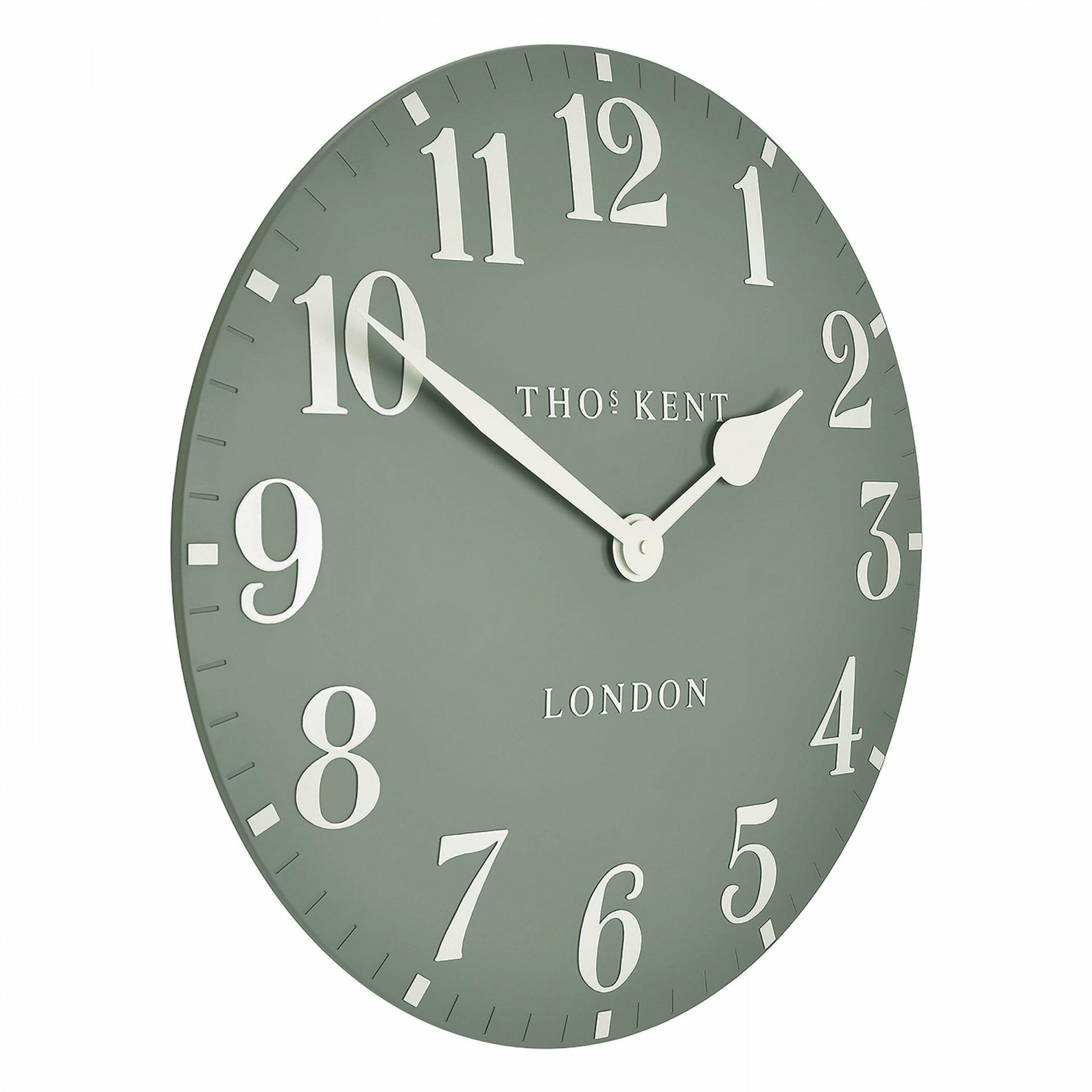20" Arabic Clock, Seagrass