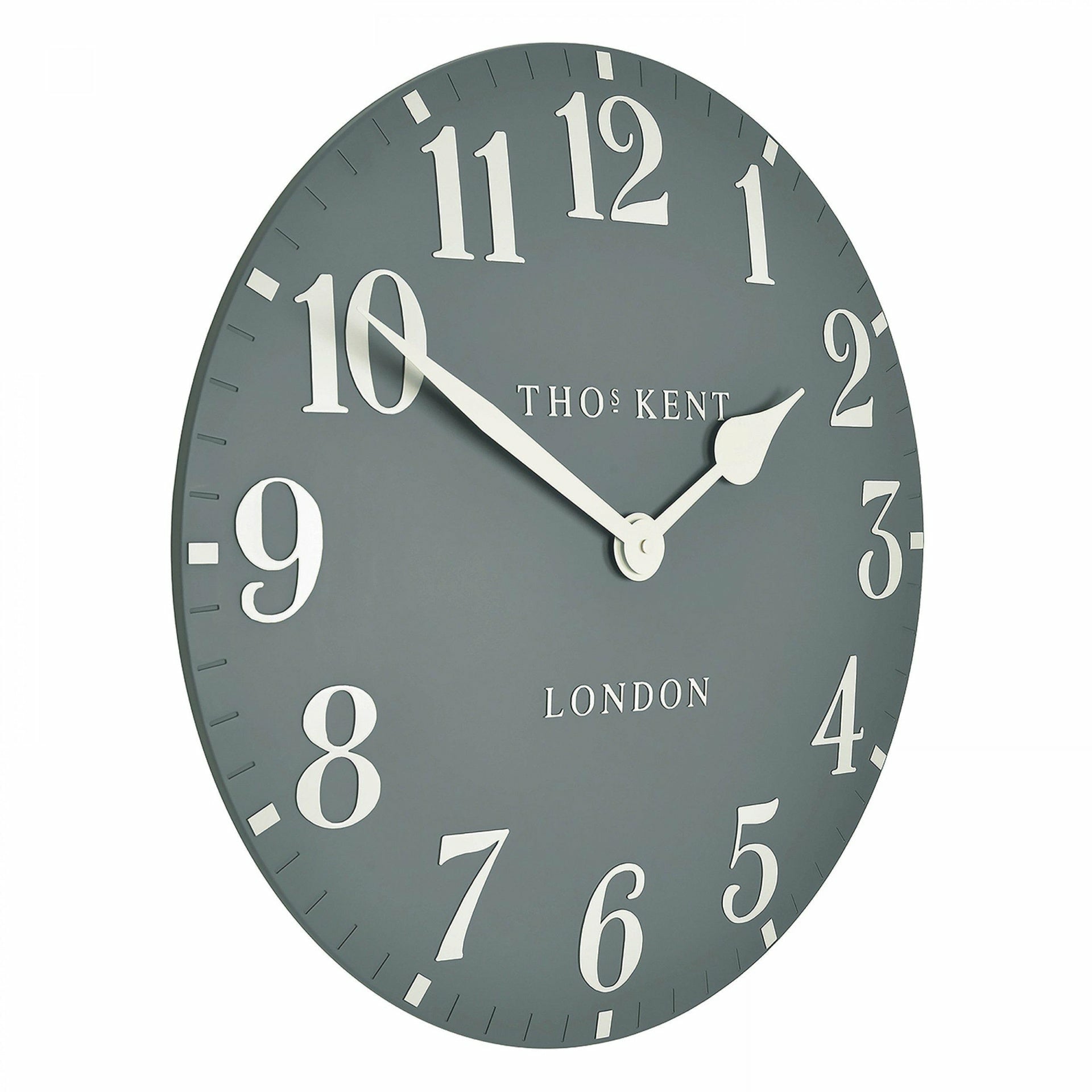 20" Arabic Wall Clock, Flax Blue