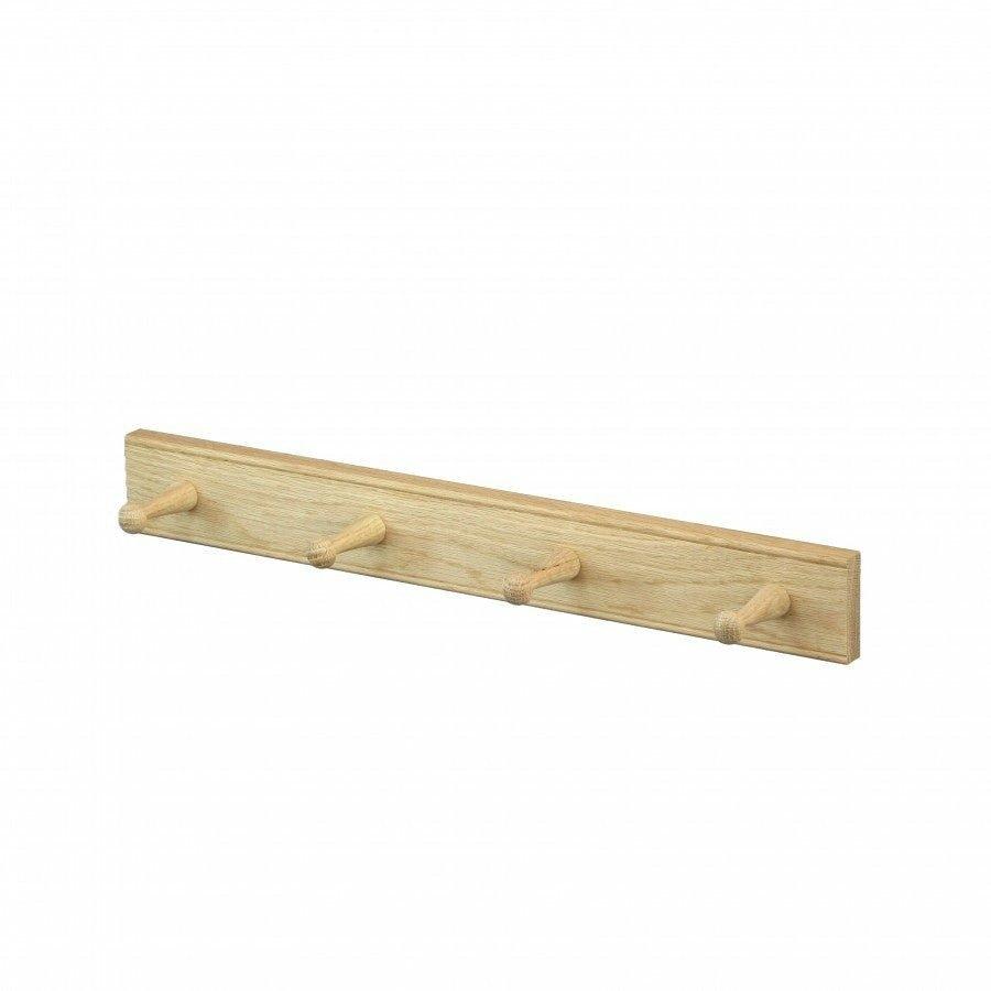 4 Hook Pegrail, Oak