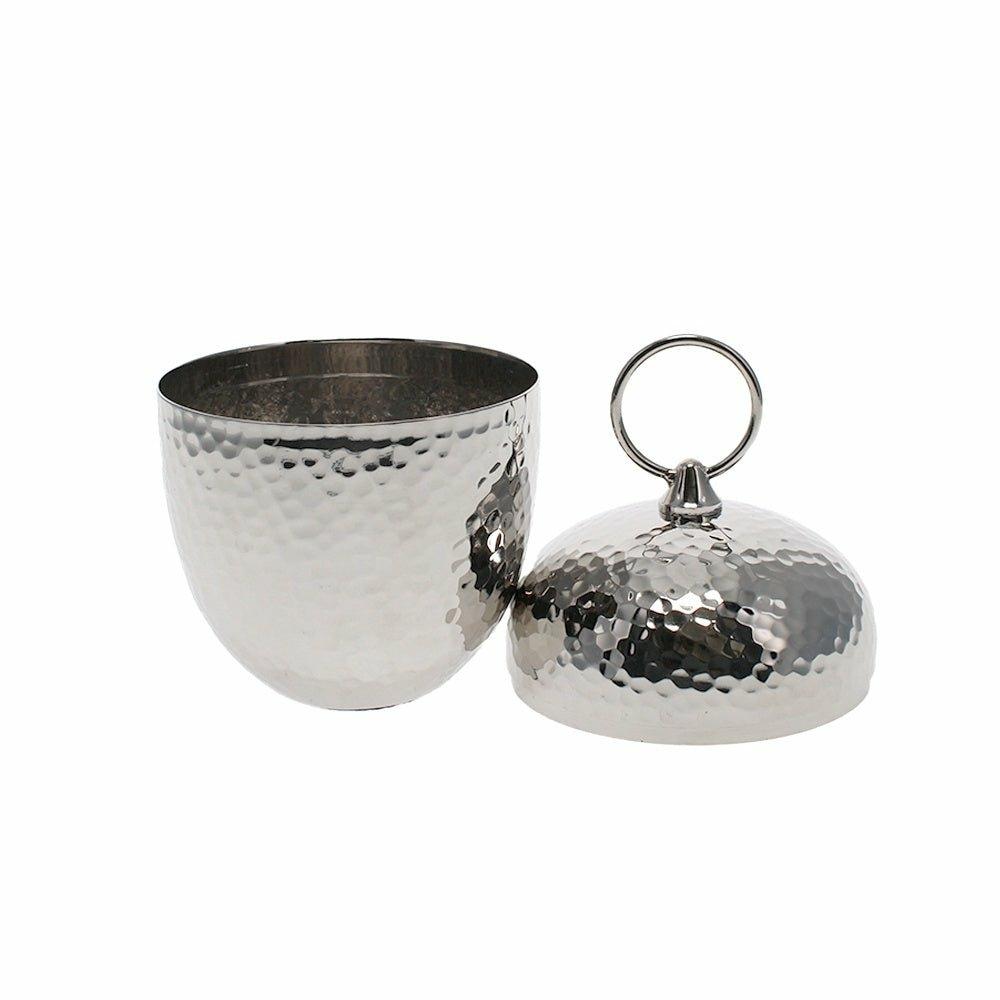 Acorn Hammered Metal Jar, Large