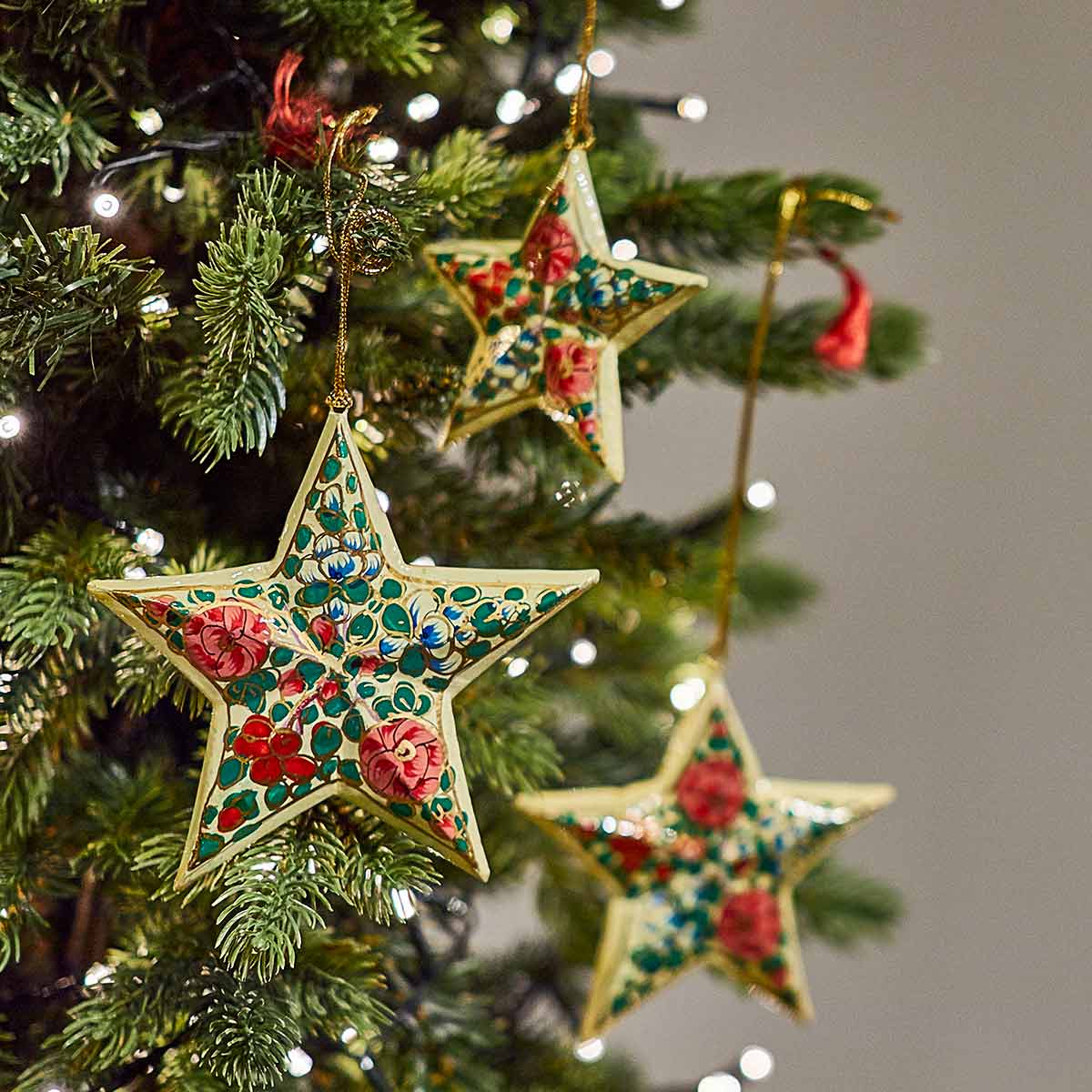 Assorted Hand Painted Star Decorations
