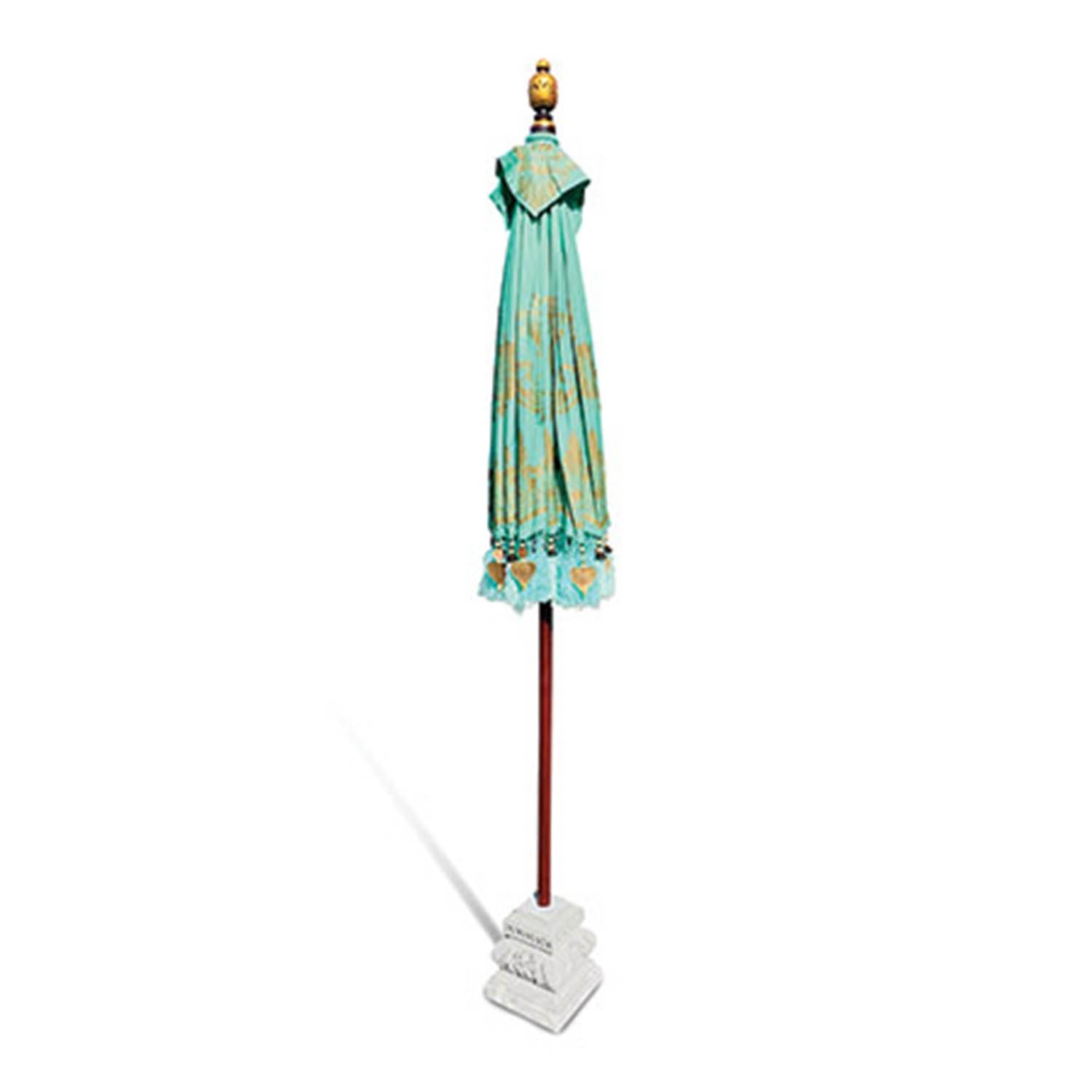 Bali Sun Parasol, Mint and Gold
