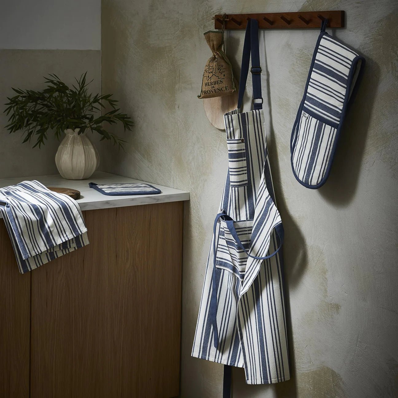 Blue Striped Apron