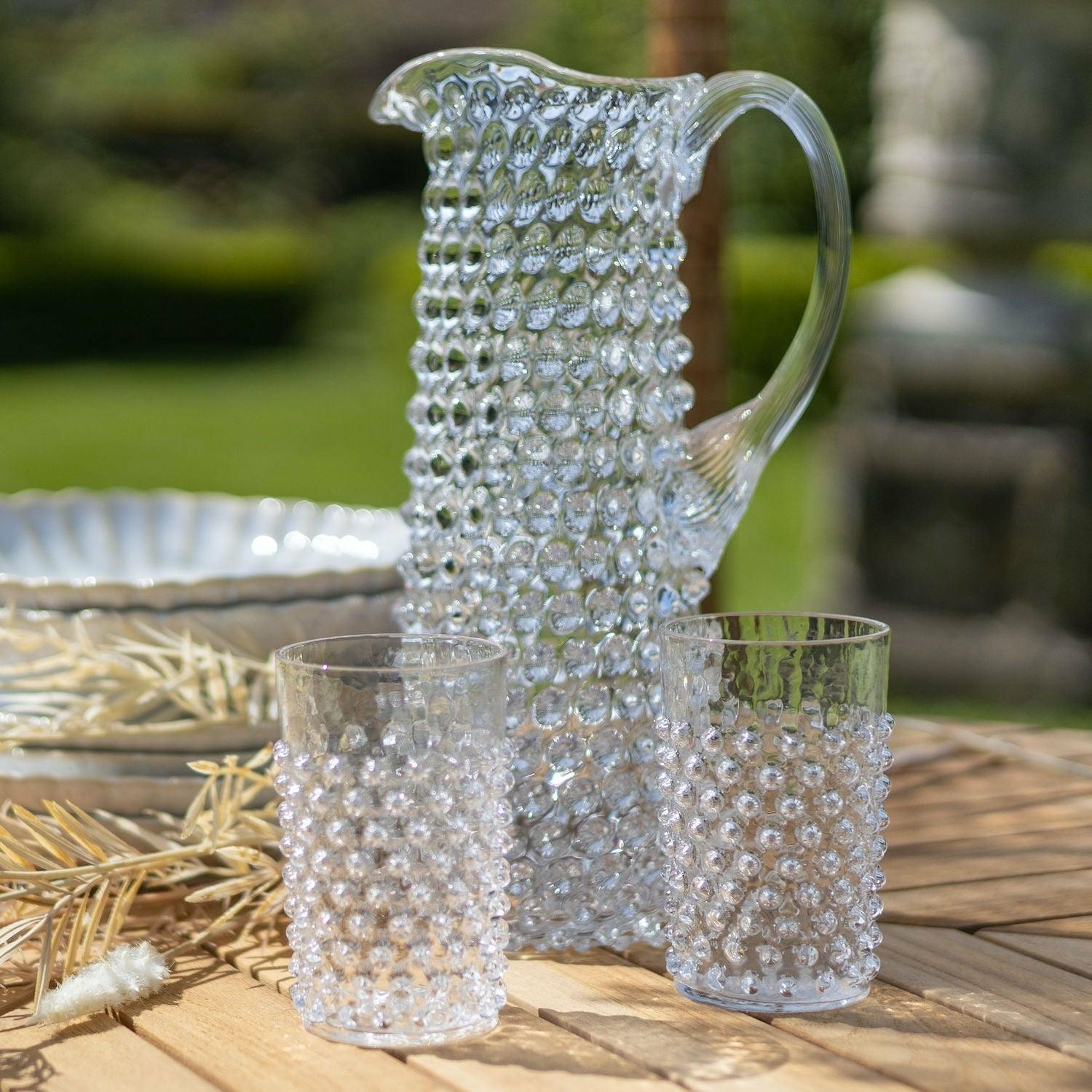 Clear Hobnail Tumbler