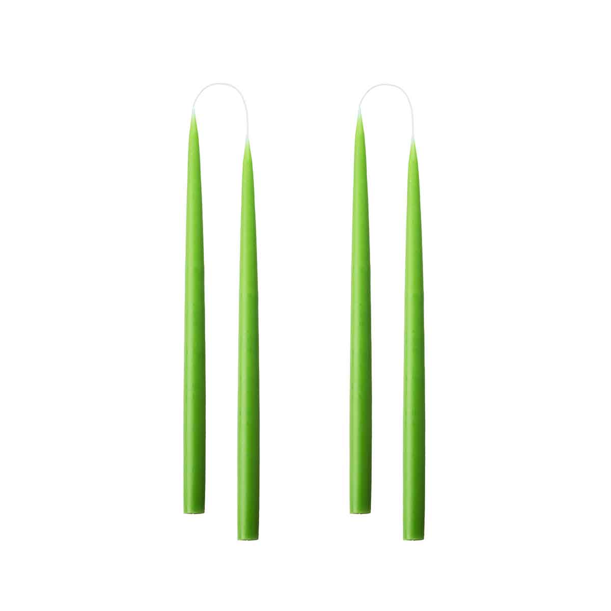 Colourful 35cm Taper Candles - 4 per gift box Light Green