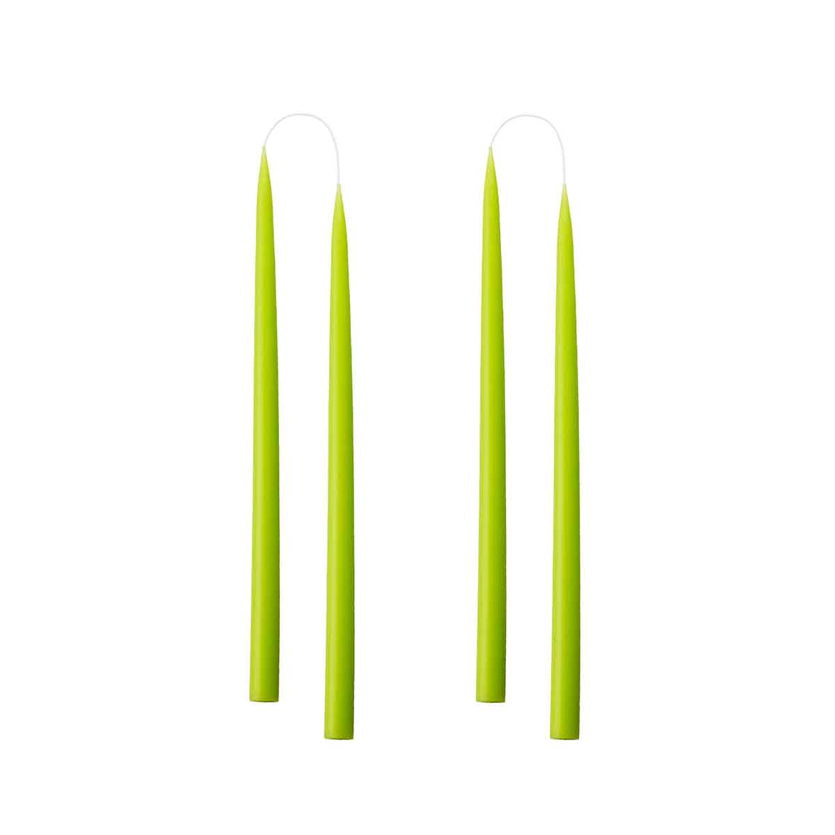 Colourful 35cm Taper Candles - 4 per gift box Lime