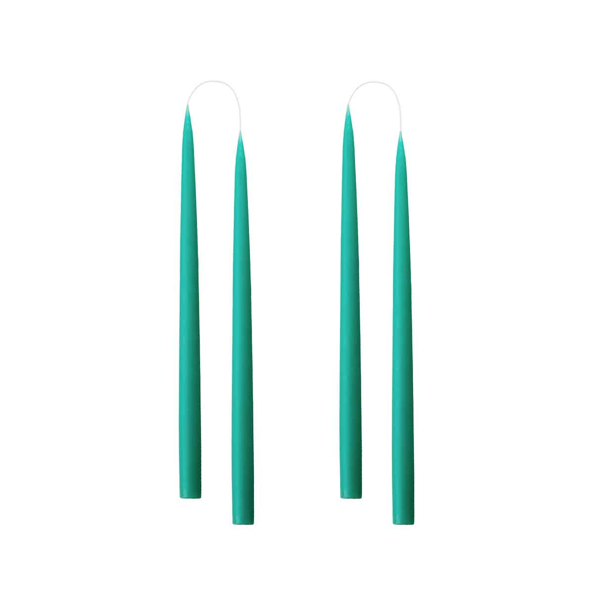 Colourful 35cm Taper Candles - 4 per gift box Turquoise
