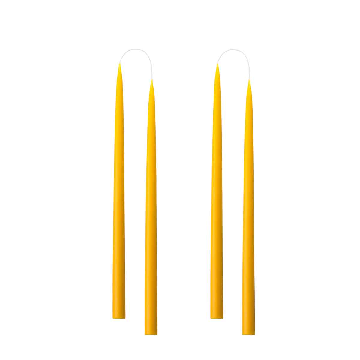 Colourful 35cm Taper Candles - 4 per gift box Yellow