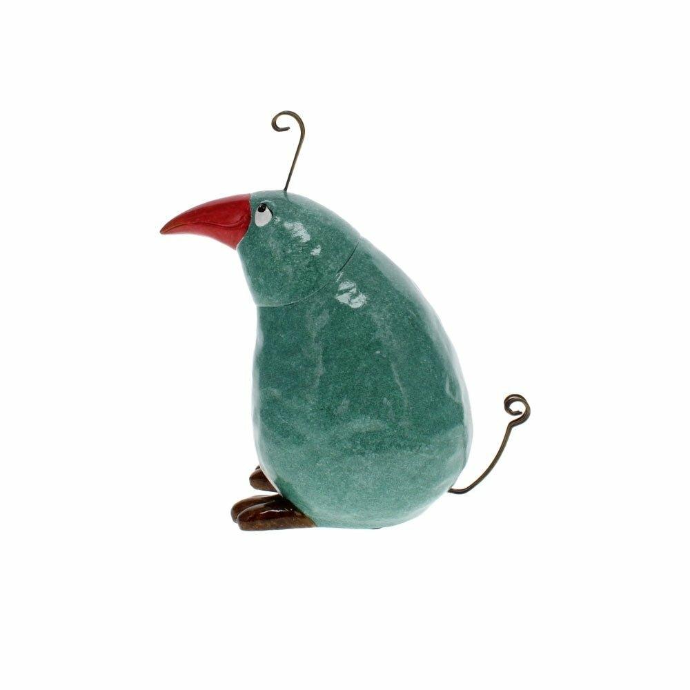 Crazy Looking Pottery Birds Crazy Blue Bird,Crazy Yellow Bird,Crazy Green Bird