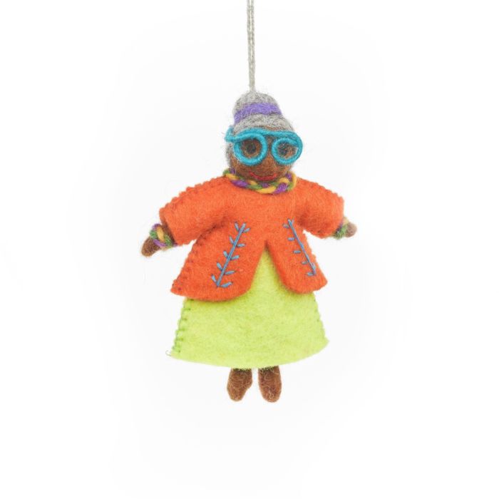 Felt Groovy Granny, Orange and Yellow