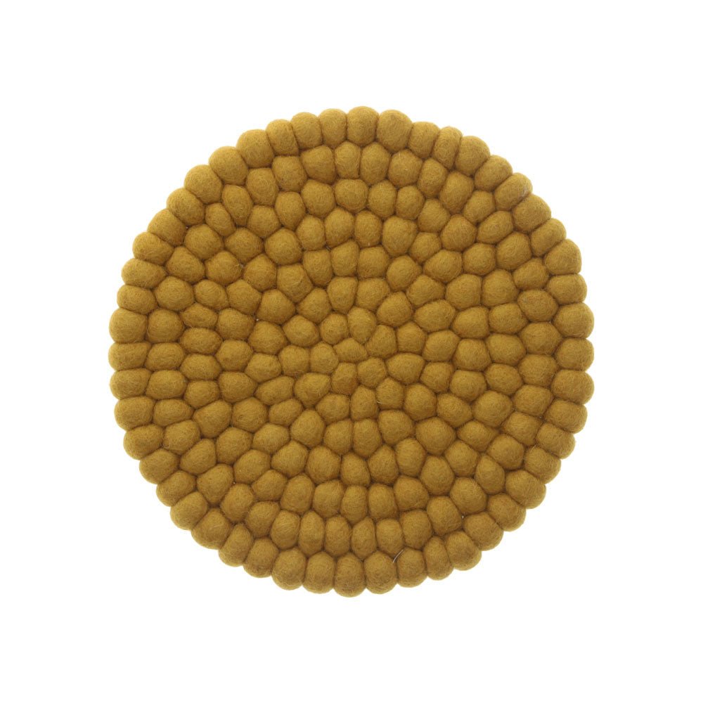 Feltball Large Coaster, Ochre