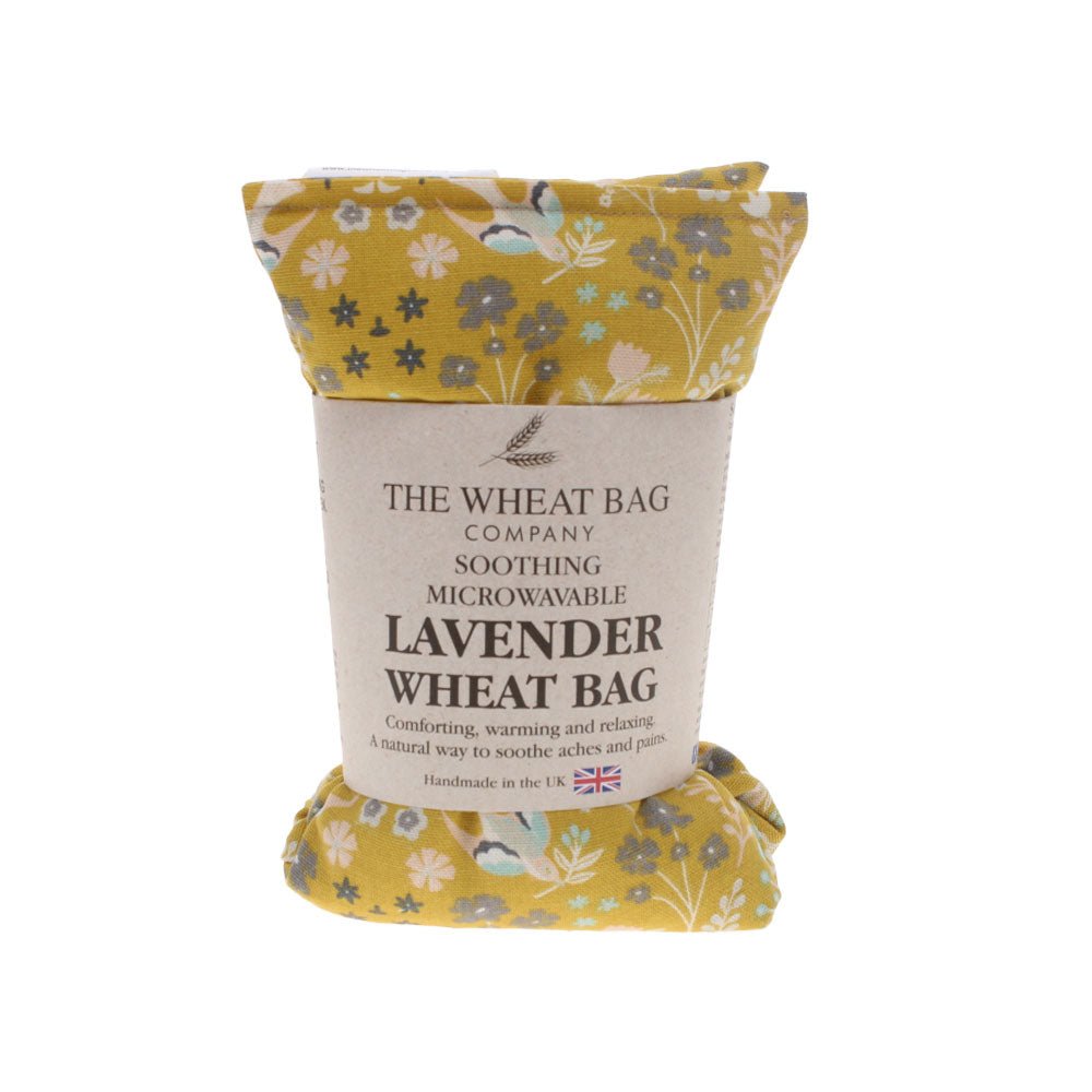 Garden Fern Ochre Cotton Wheat Bag, Lavender Scented