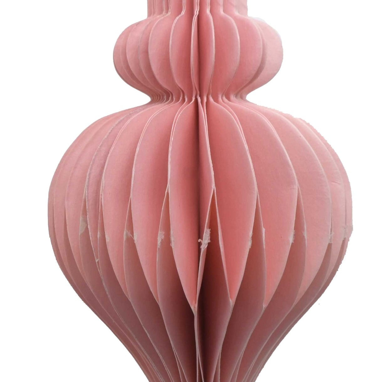 Paper Teardrop Decoration, Pale Pink, 10cm