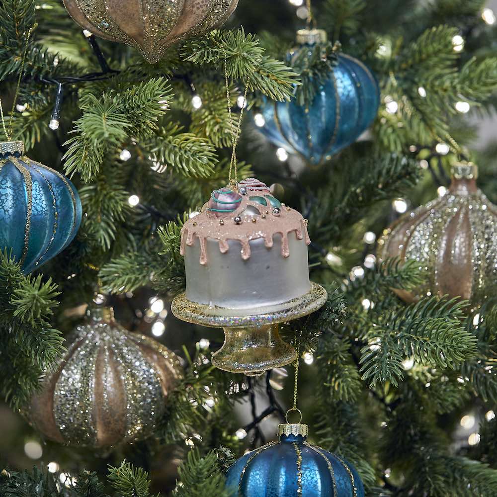 Pink Frosting Drip Cake Bauble